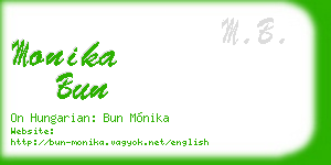 monika bun business card