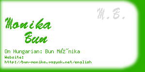 monika bun business card